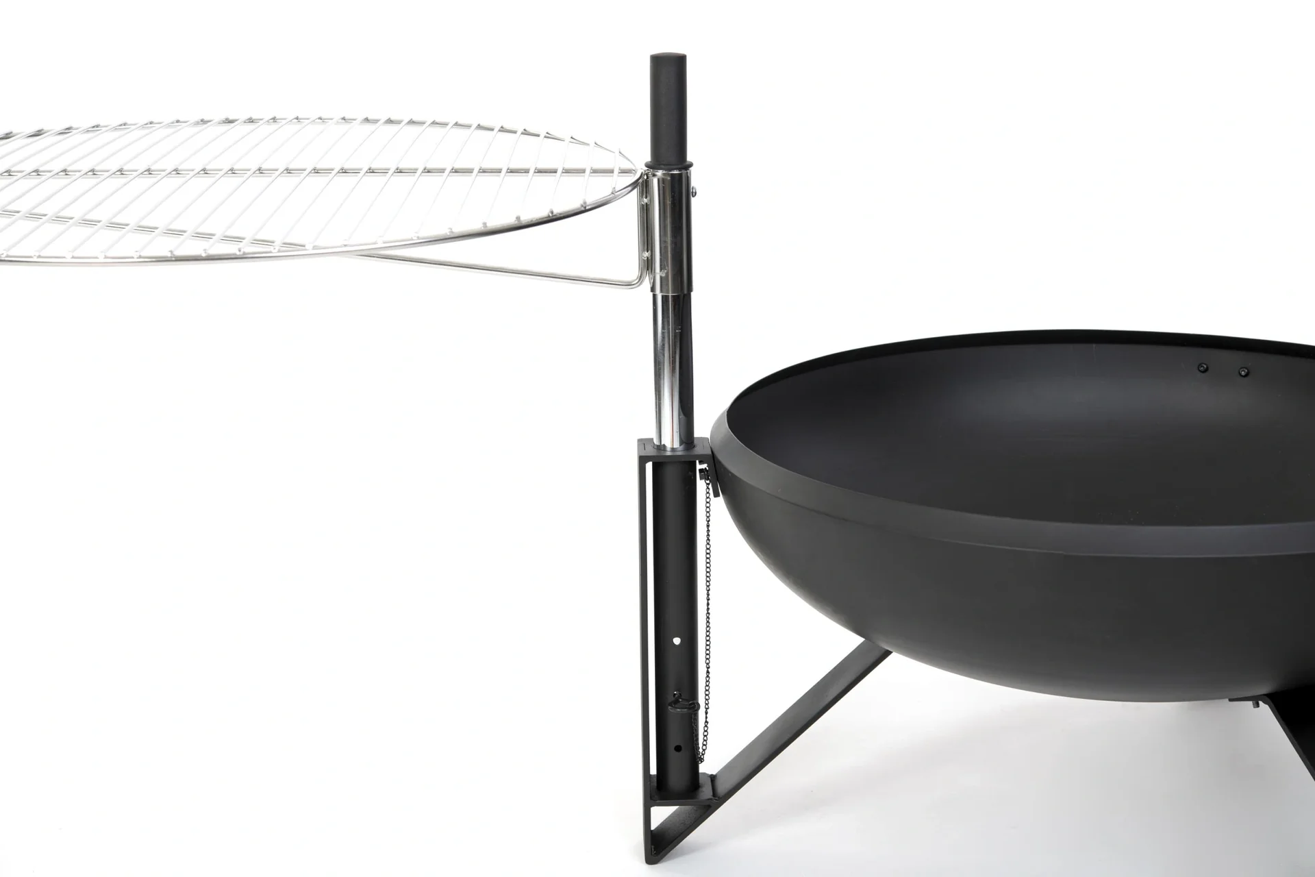 Grill Feuerstelle inklusive Grillrost 70x70x75 cm Schwarz - 5