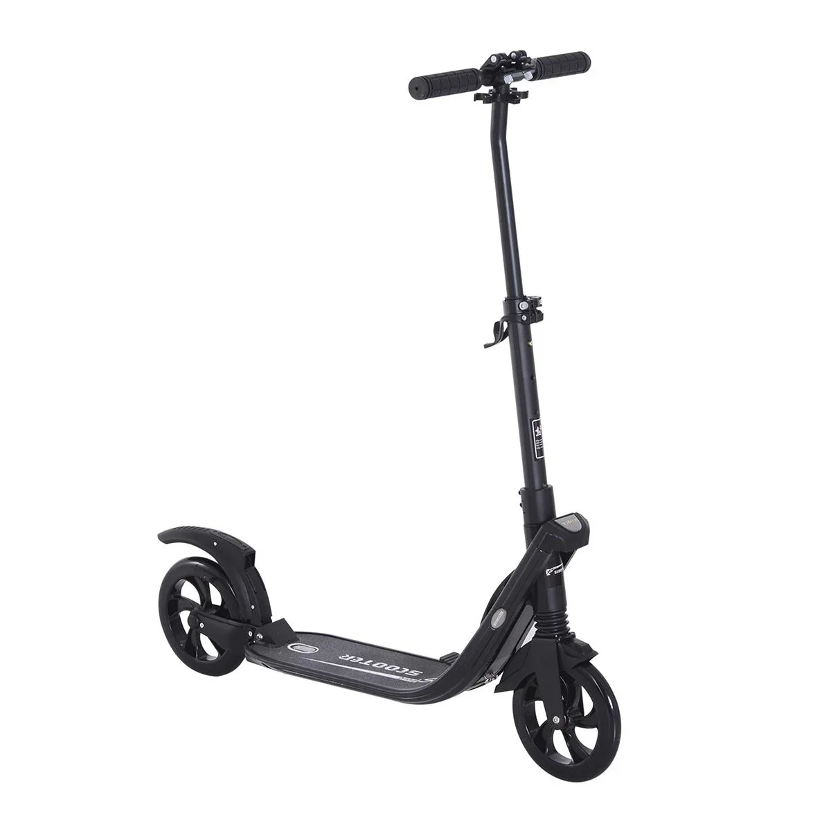 Scooter Kickscooter Roller Tretroller mit 200 mm rutschfesten Vollgummireifen für Erwachsene Kinder Teenager ab 14 Jahr - 3