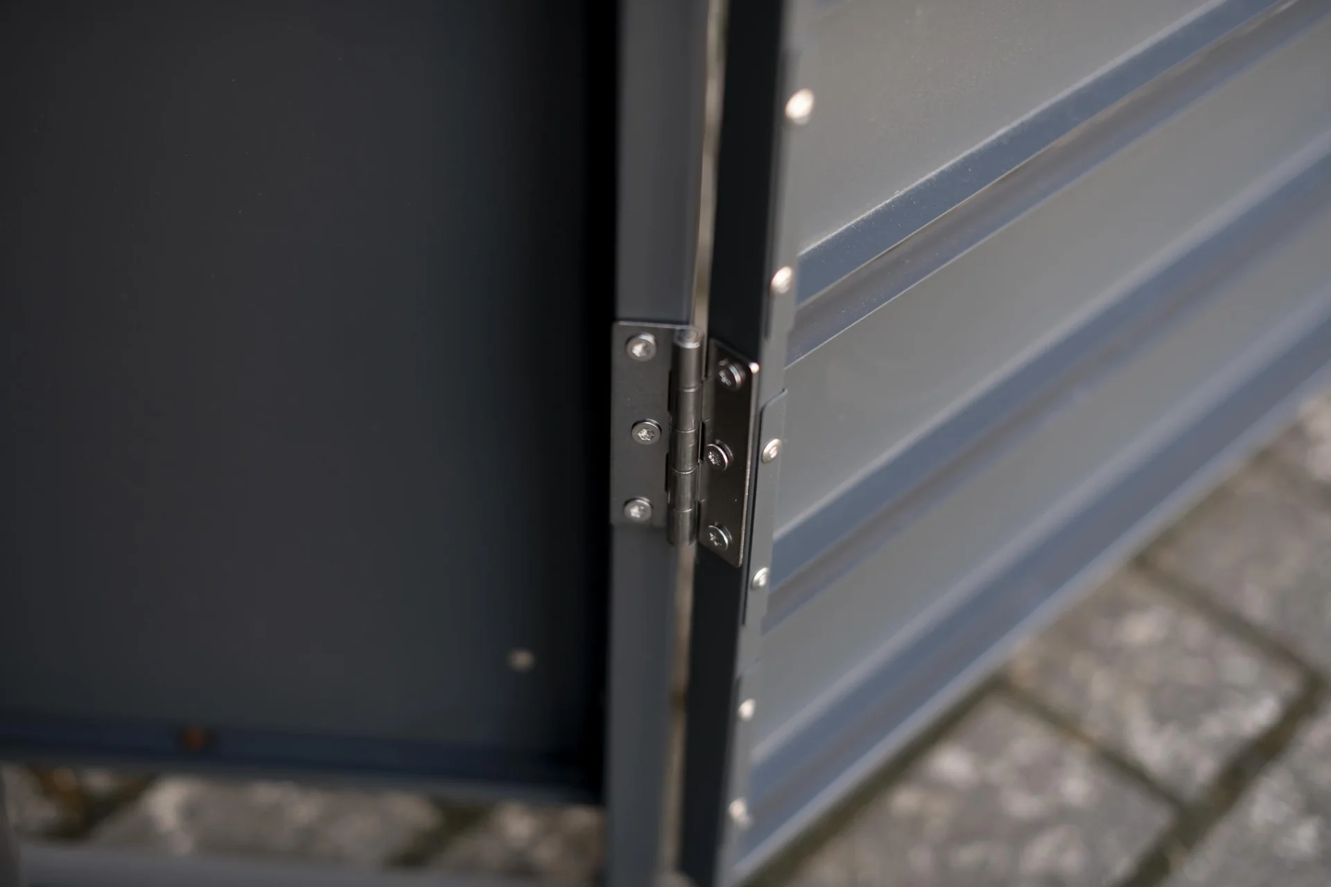 Mülltonnenbox 1-fach mit Deckel, Anthrazit - 12