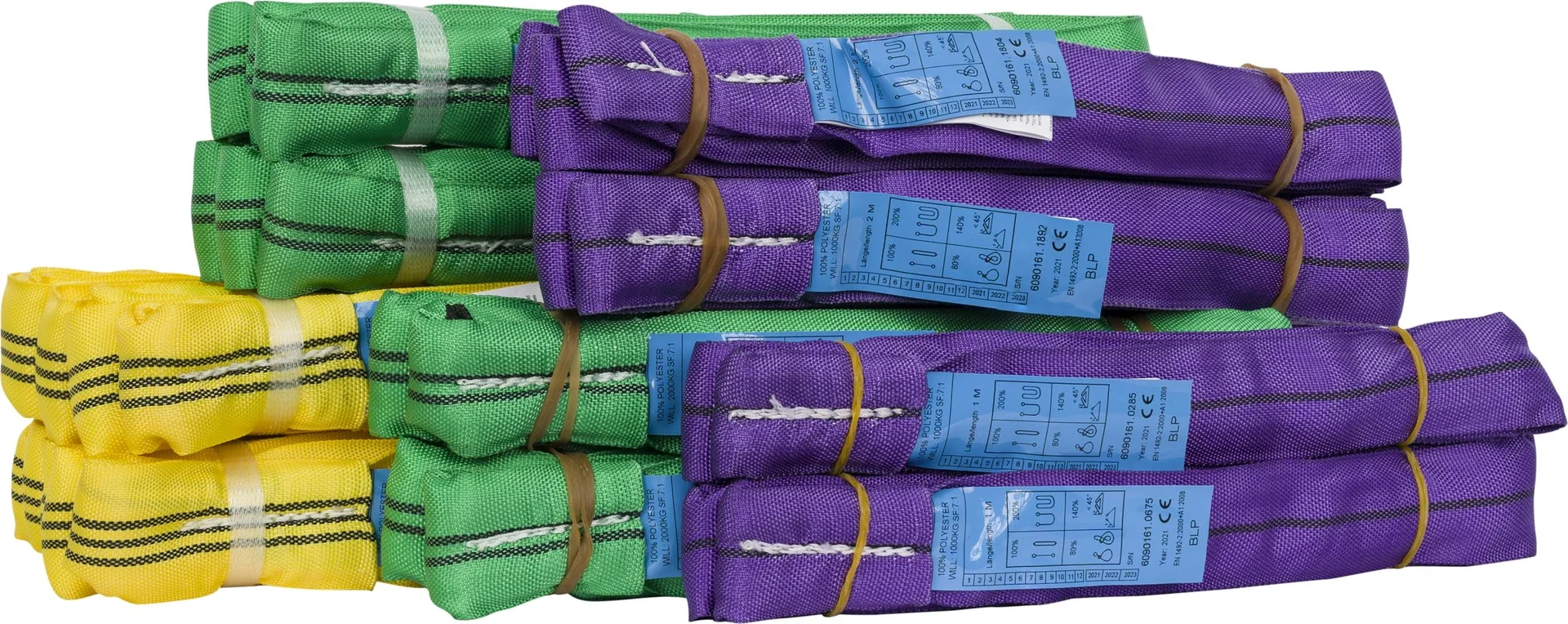 Rundschlingenpaket, 11-teilig in einer praktischen Sporttasche, 1000-3000 kg Tragfähigkeit in 1-3m NL - 1