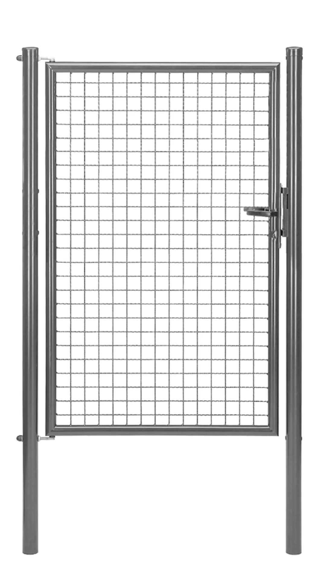 Wellengitter-Einzeltor mit Zubehör, anthrazit-metallic, Breite 100 cm, Höhe 150 cm - 3