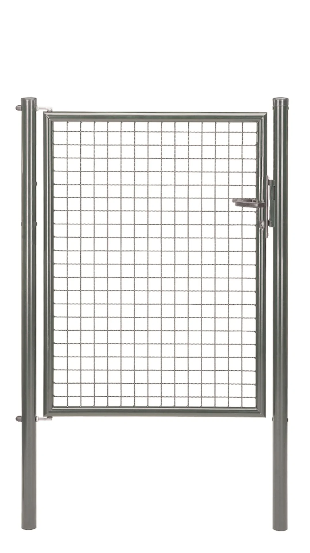 Wellengitter-Einzeltor mit Zubehör, anthrazit-metallic, Breite 100 cm, Höhe 125 cm - 3