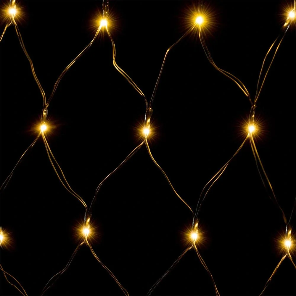 Netz-Lichterkette warmweiß 100 LED 120x120cm - 5