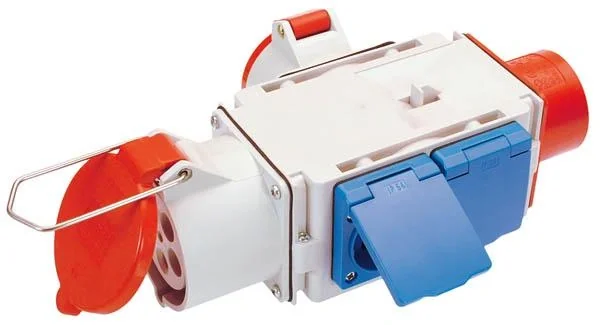 Stromverteiler 400V / 16A CEE IP x 4, Spritzwasser geschützt - 1