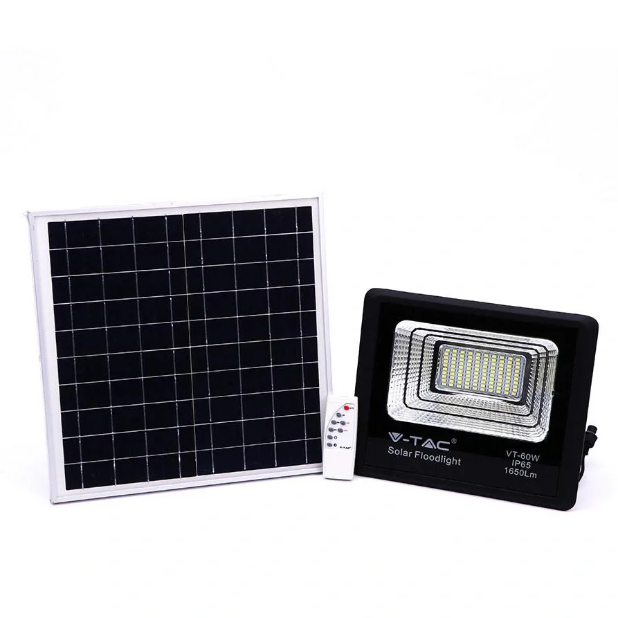VT-60W Solarscheinwerfer mit separatem Solarpanel - 20W - 1650 Lumen - 4000K - Solarenergie - 4