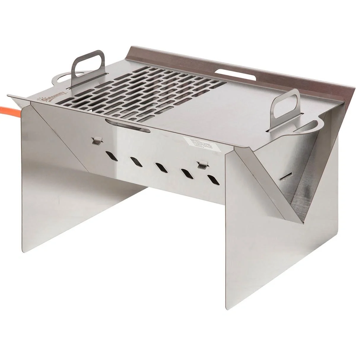 Tischgrill mit Piezo-Zündung - Edelstahl - 52 x 40 x 31 cm - 5
