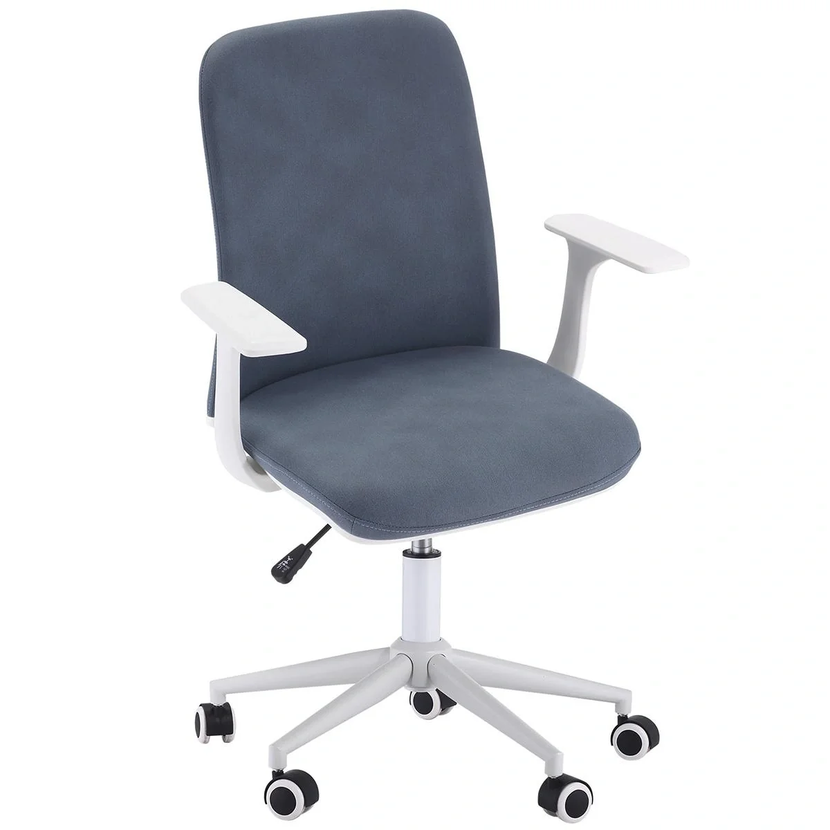 Bürostuhl mit Wippenfunktion Home-Office-Stuhl höhenverstellbarer Schreibtischstuhl ergonomisch 360°-Drehräder Schaumsto - 1