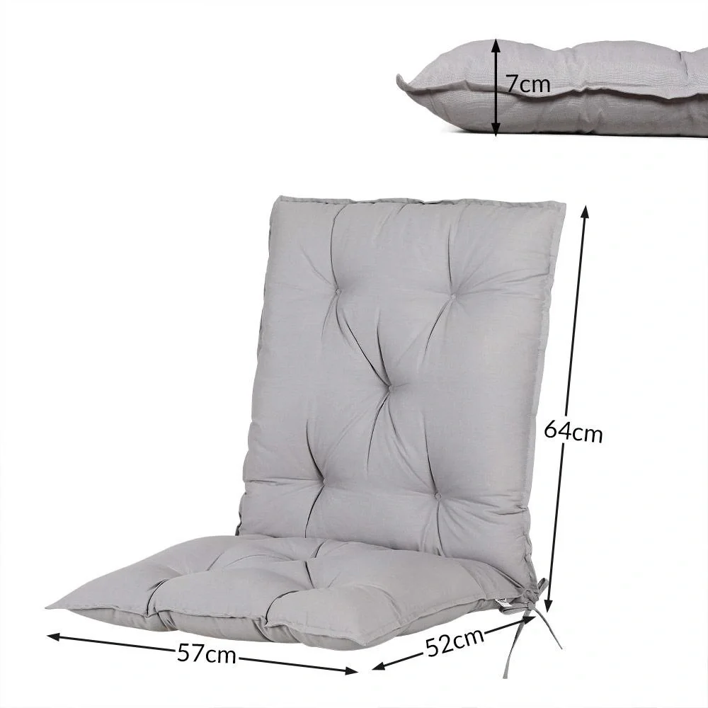 Sitzbezüge - 2er Set - Grau - 116x57x7 cm - 2