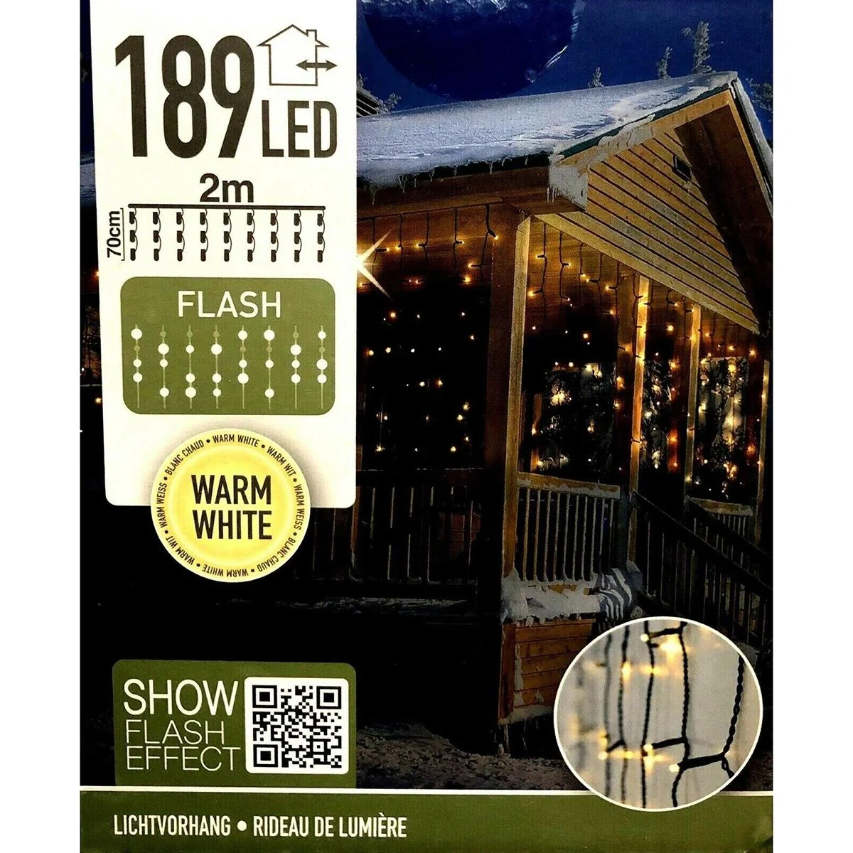 LED-Eiszapfenleuchte - 189 LED - 200 x 70 cm - 3