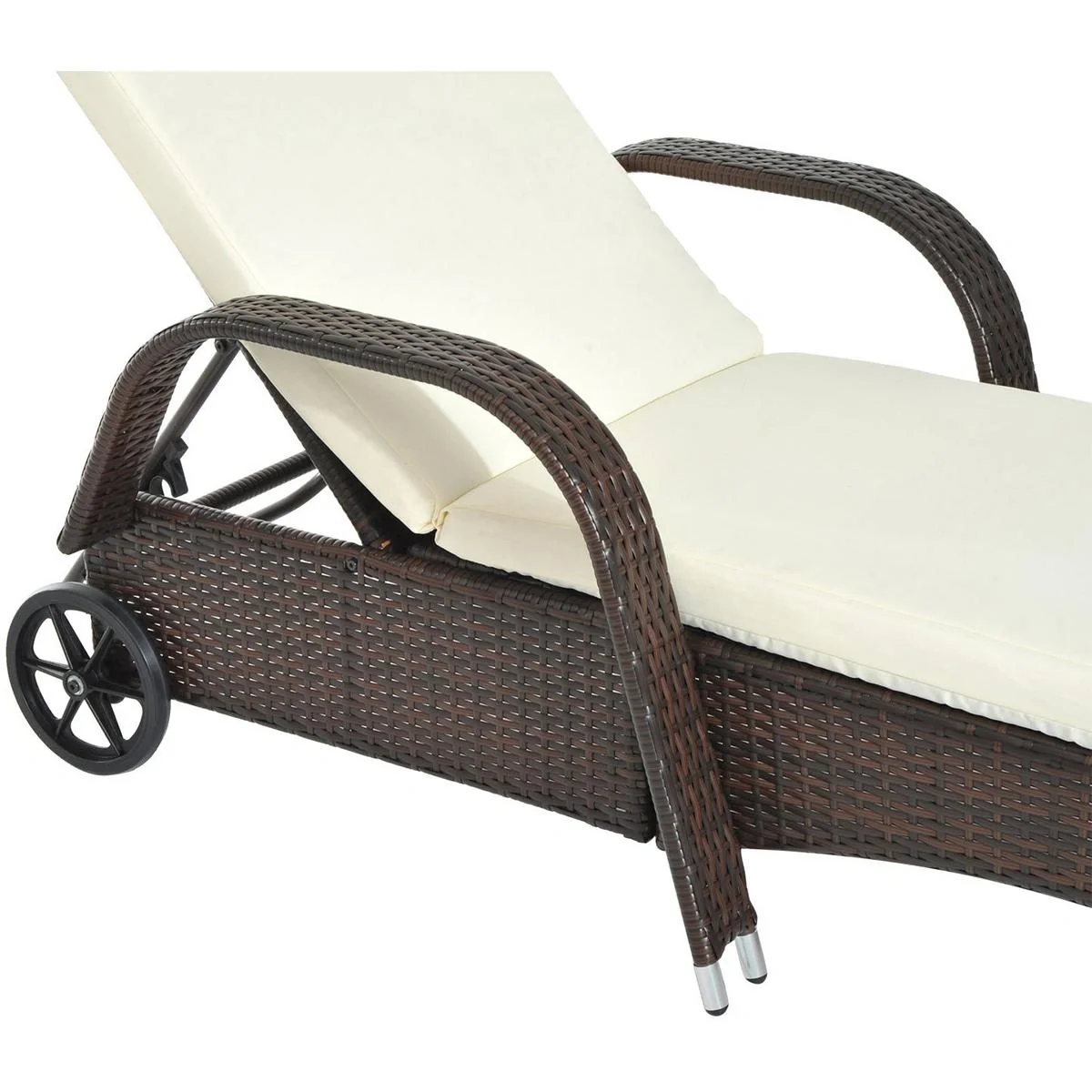 Mobile Rattanliege für den Garten - 1