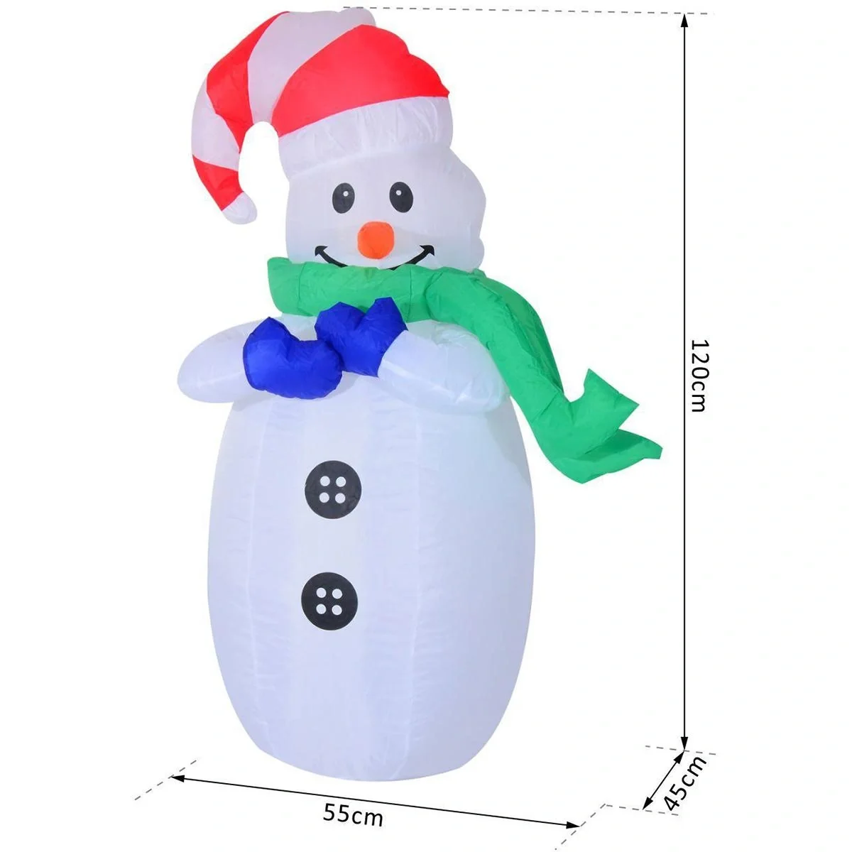 LED Schneemann aufblasbar warmweiß - 3