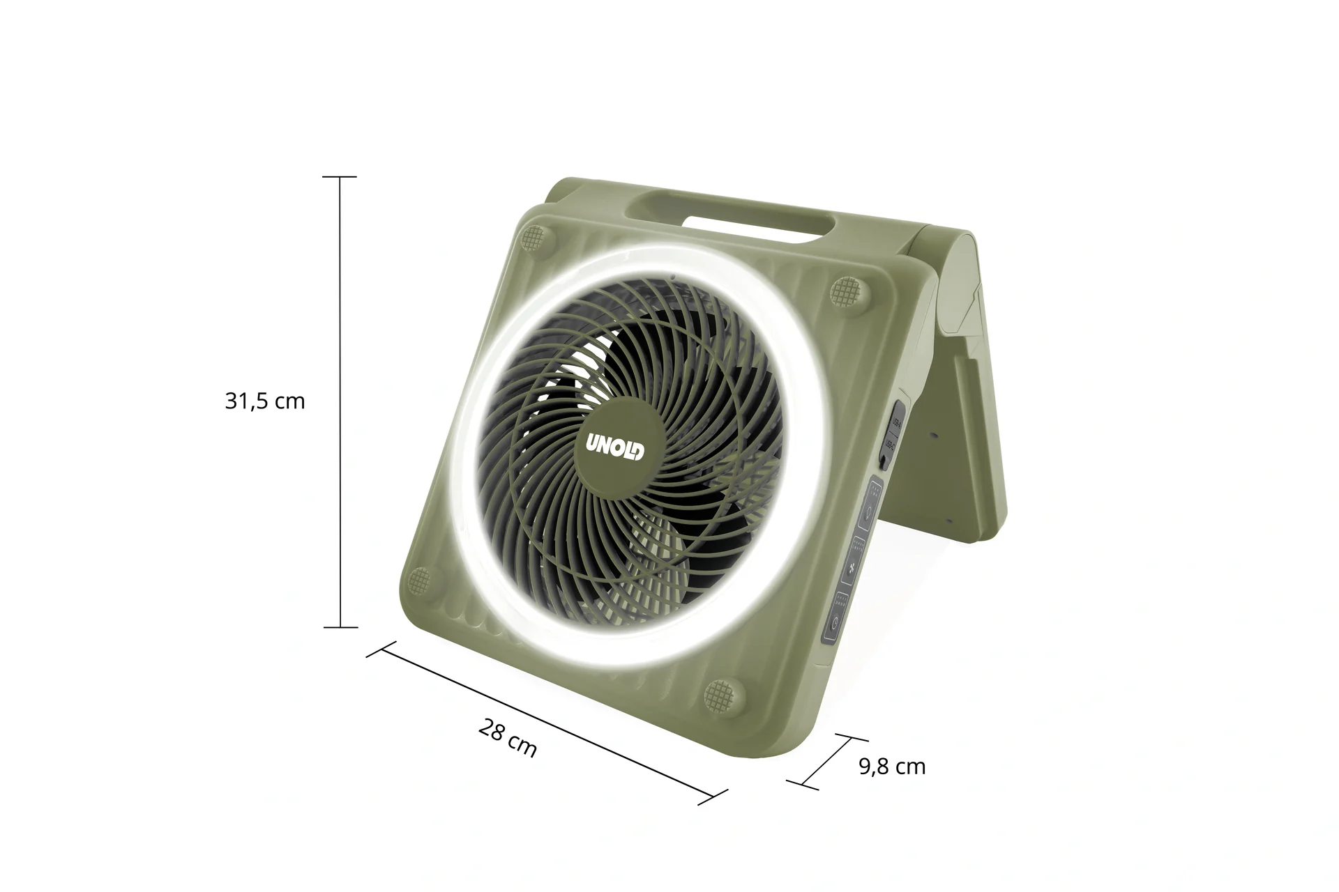 Solarventilator Camping, grün - 3