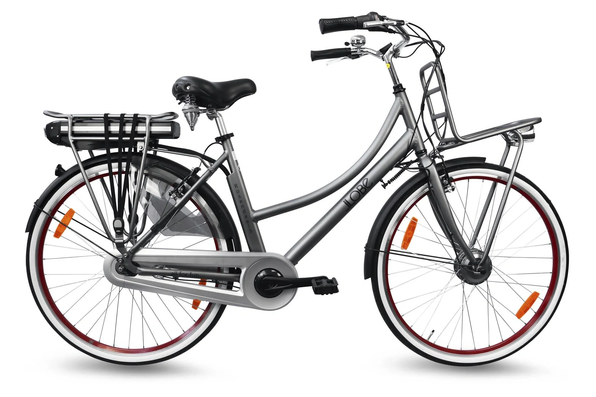 Damen City E-Bike, 28 Zoll, Rahmenhöhe 50 cm, 7-Gang Nabenschaltung, grau, Rosendaal 3 Lady, 15,6Ah - 1