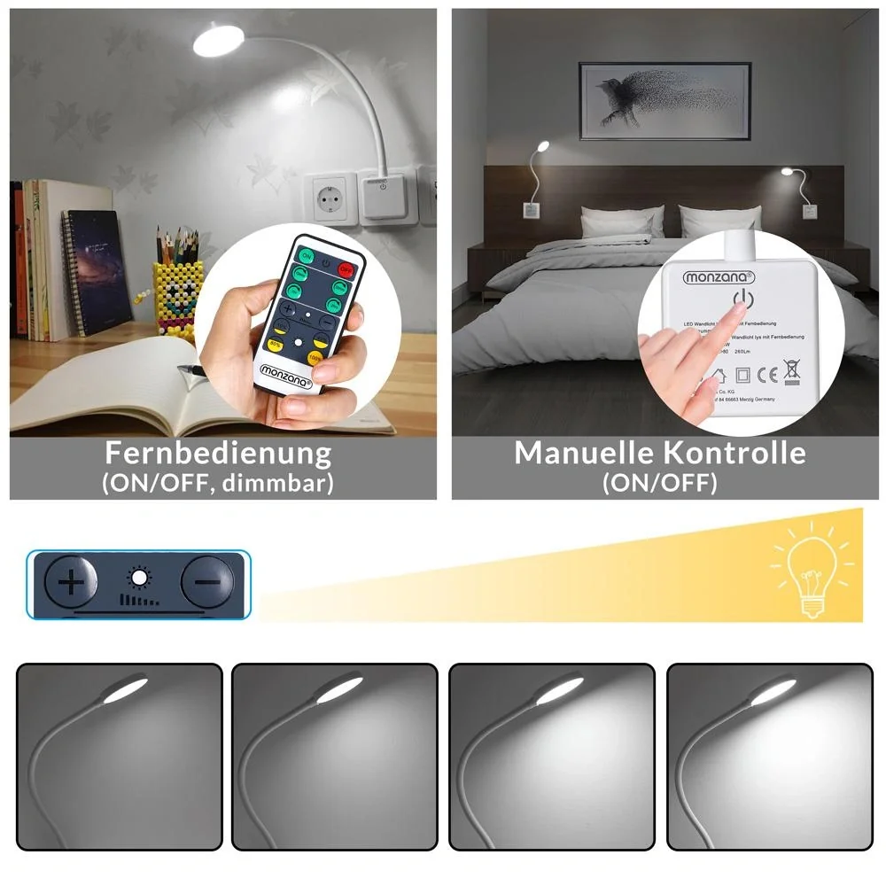 LED-Wandleuchte Iys White mit Fernbedienung - 8