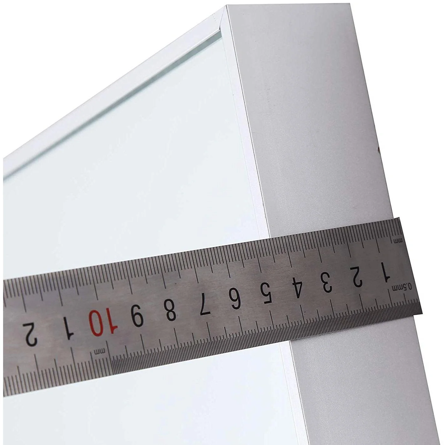 kleankin® Wandspiegel Badspiegel Spiegel Flurspiegel Aluminiumrahmen Silber 50 x 70 cm - 2