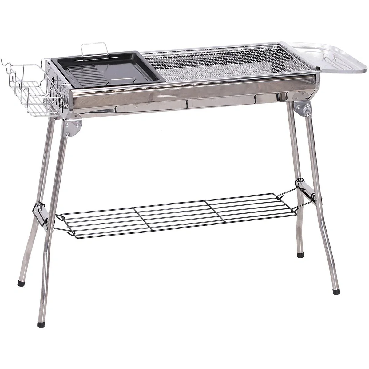 Holzkohlegrill mit Ablage - 1
