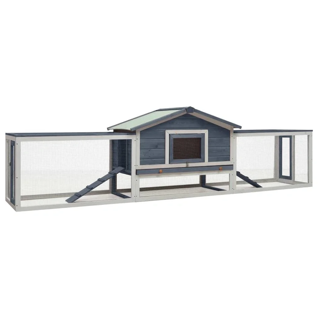 Kaninchenstall 303x60x86 cm massiv g - 1