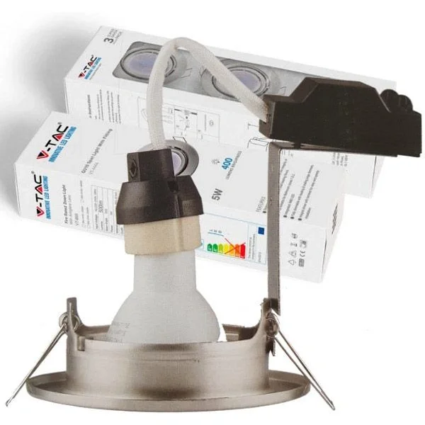 VT-4444 3-teiliger Satz Einbaustrahler - 5W - 400 Lm - 3000K - Silber - 5