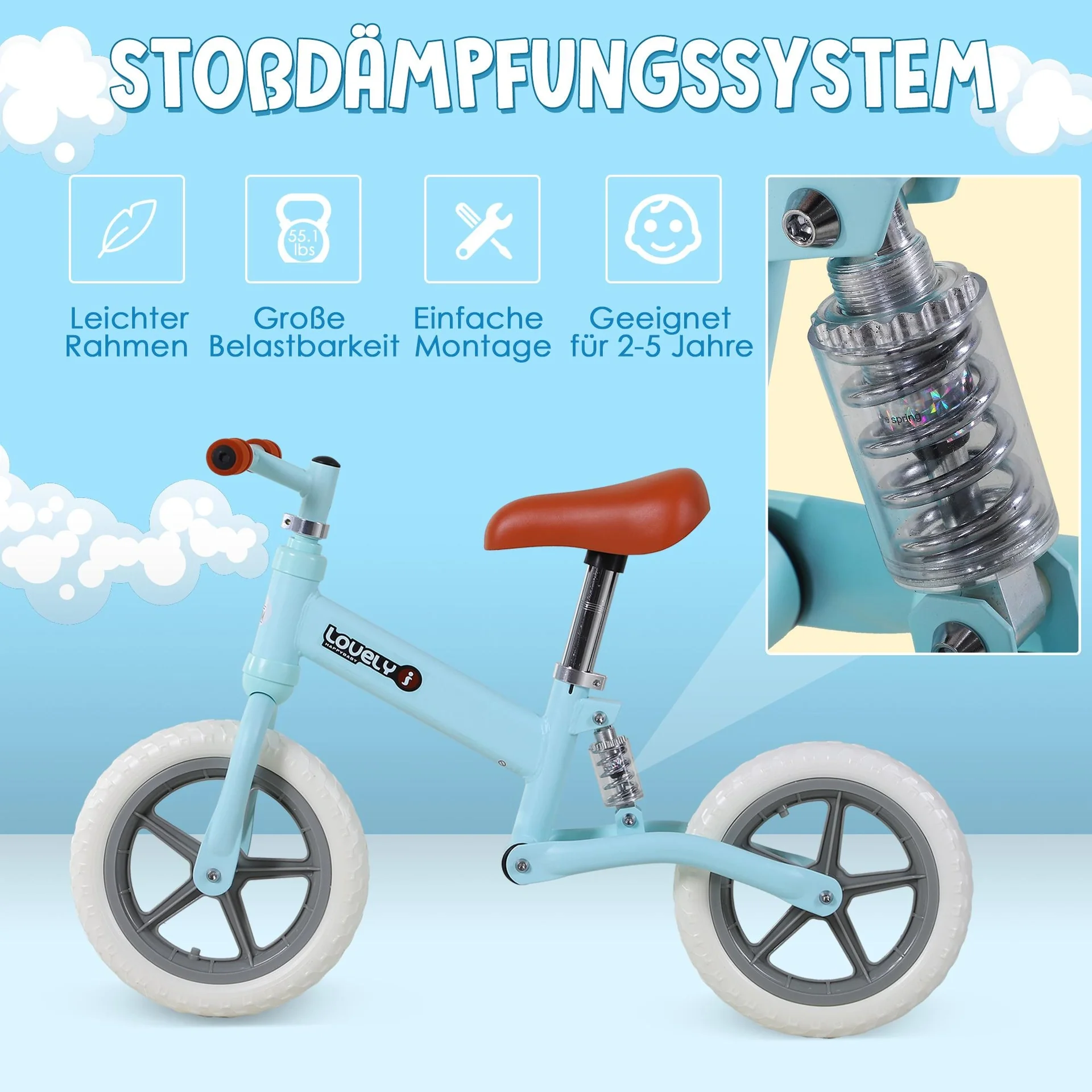 Kinder Laufrad mit Stoßdämpfer - 7