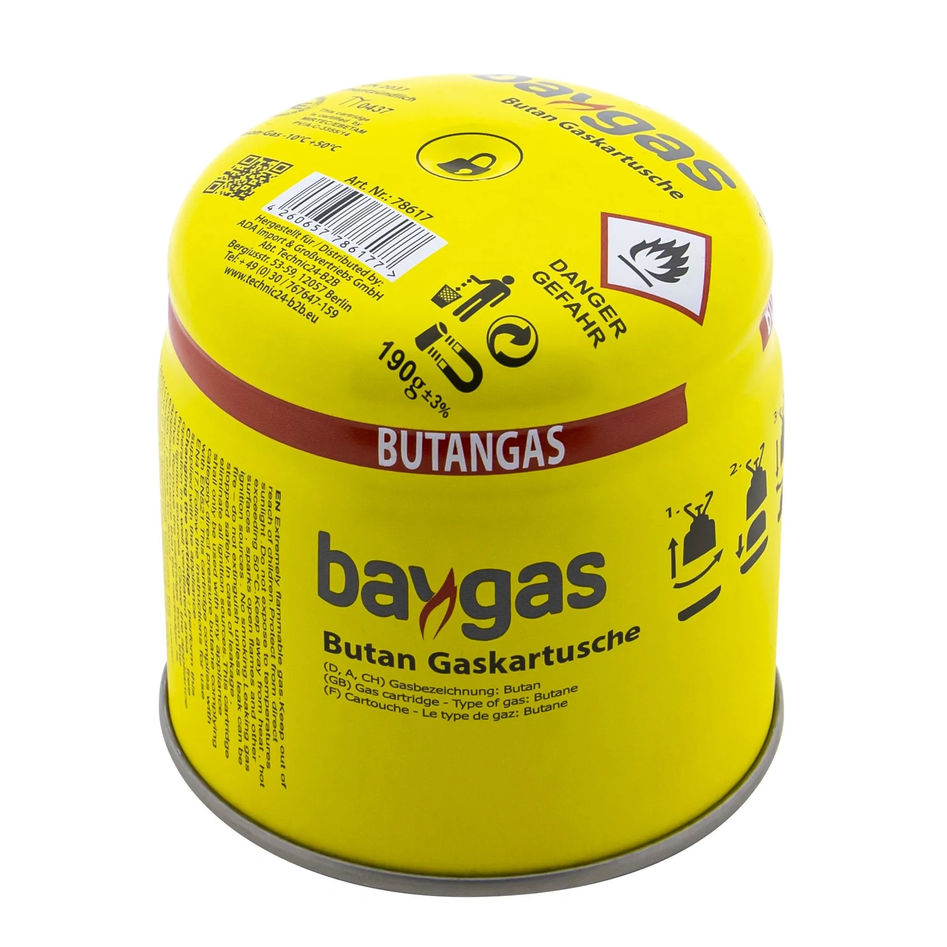 6 x 190 g Gaskartusche Baygas - 2