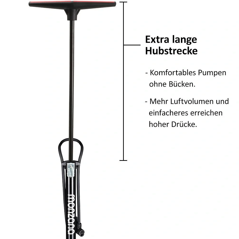Hochdruck-Luftpumpe mit Manometer - 4