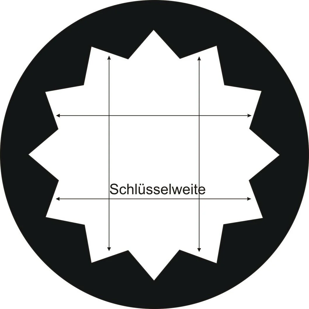 3/8" Torsionsnuss 12pt für SW 21 - 25Nm - Länge: 139 mm (10 St.)