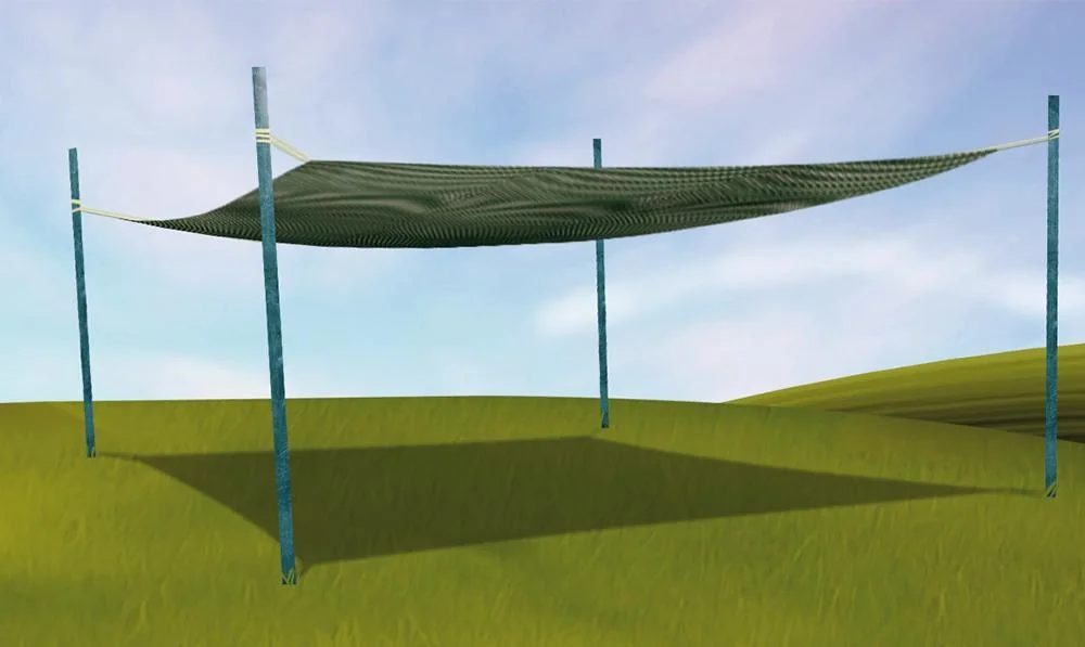Beschattungsnetz für die Freilandhaltung 6,0 x 4,0 m - 1