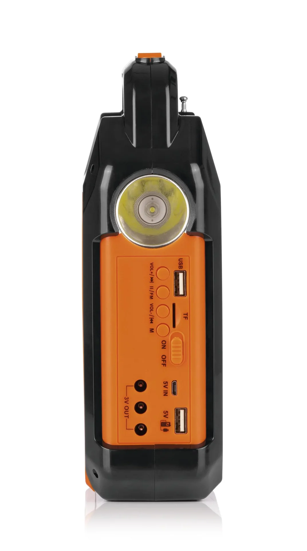 Solar-Generator Kit mit eigenem Solarpanel, Radio und Lautsprecher, 10000mAh schwarz/orange - 10