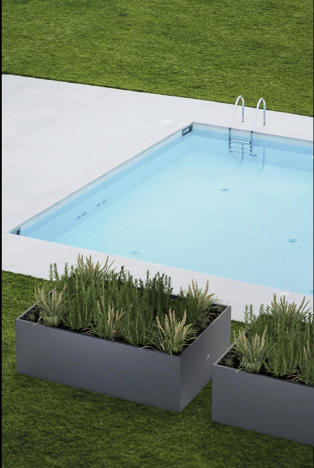 Pflanzkasten 150 x 100 x 50 anthrazit - 8