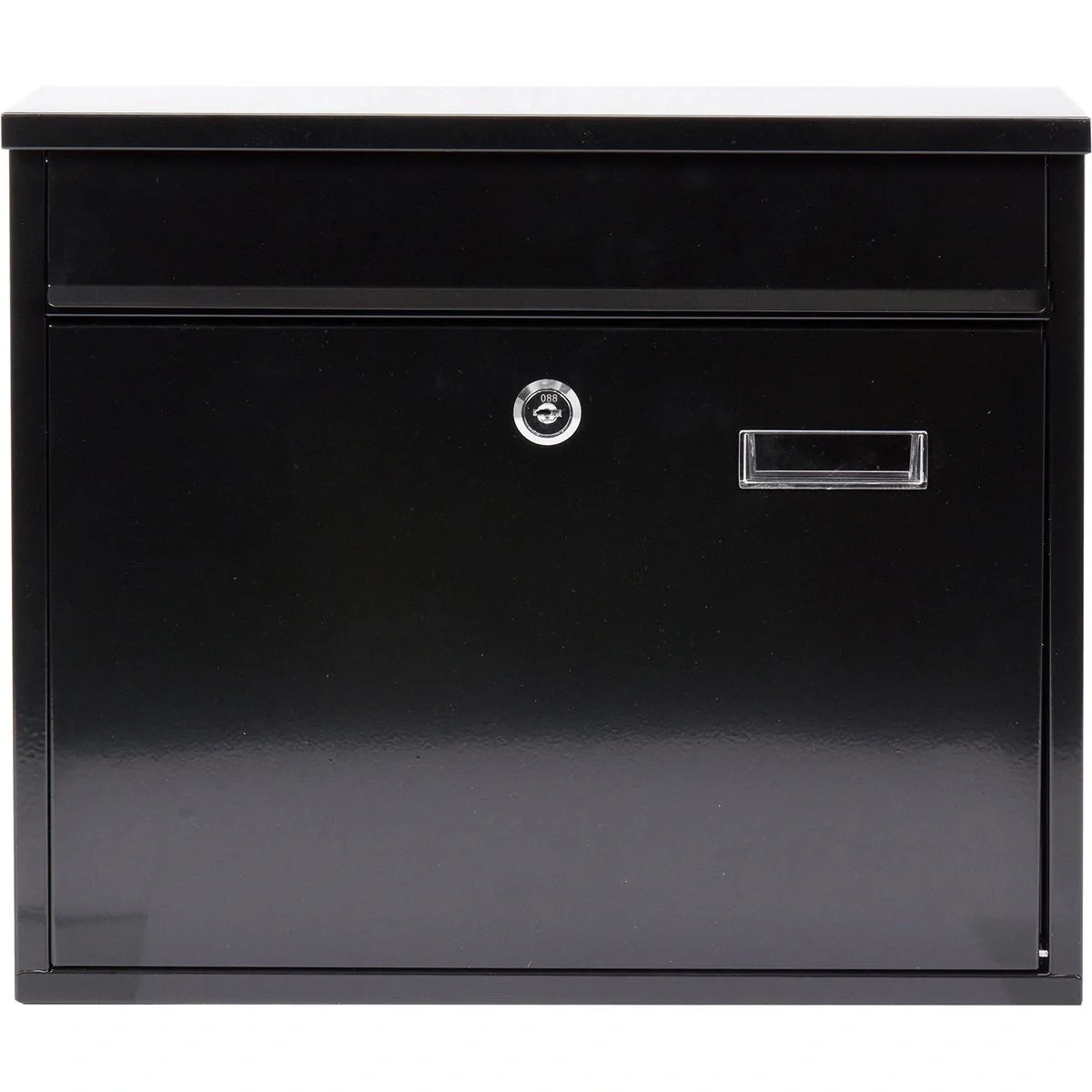 Briefkasten mit 2 Tasten - schwarz - 310x360x100 mm - 7