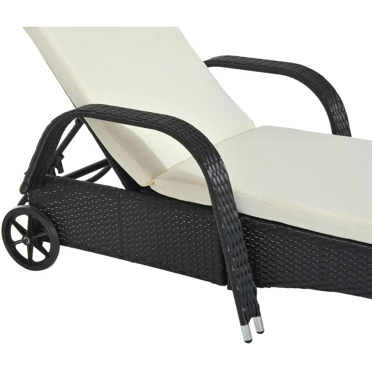 Mobile Rattanliege für den Garten - 9
