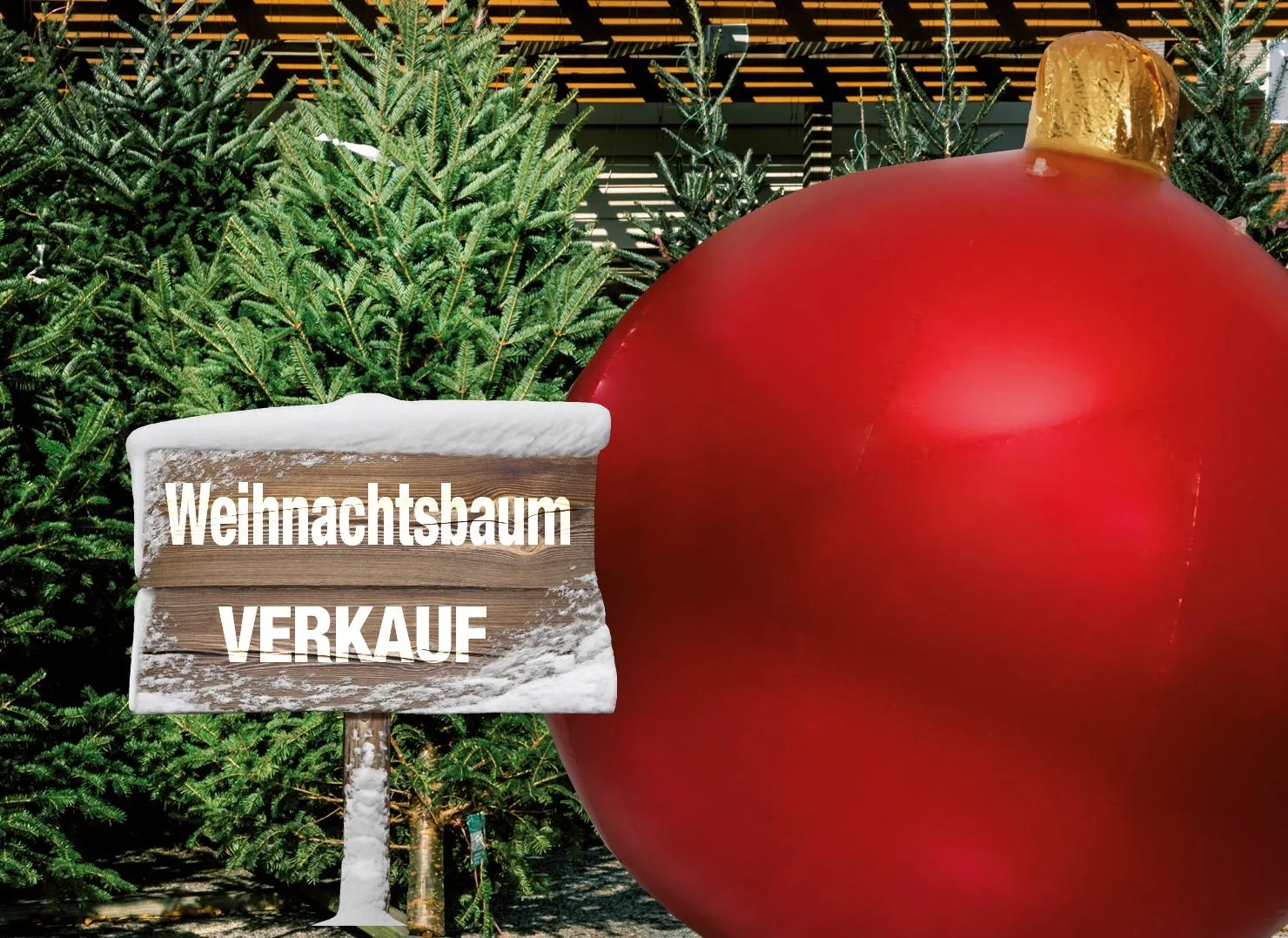 Aufblasbare Weihnachtskugel 80 cm mit 4 Edelstahl Ösen - 6