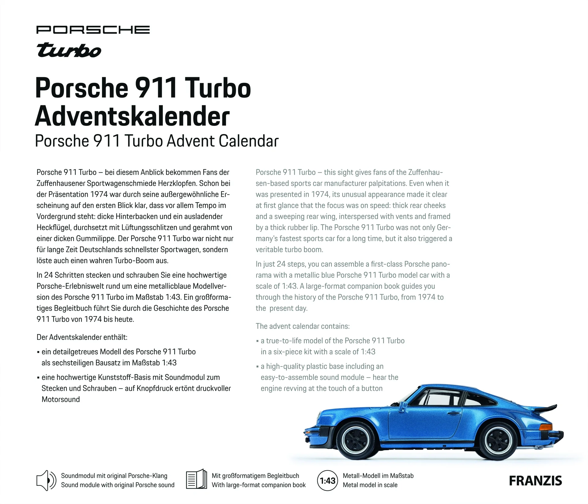 Porsche 911 Turbo Adventskalender 2024 - 5