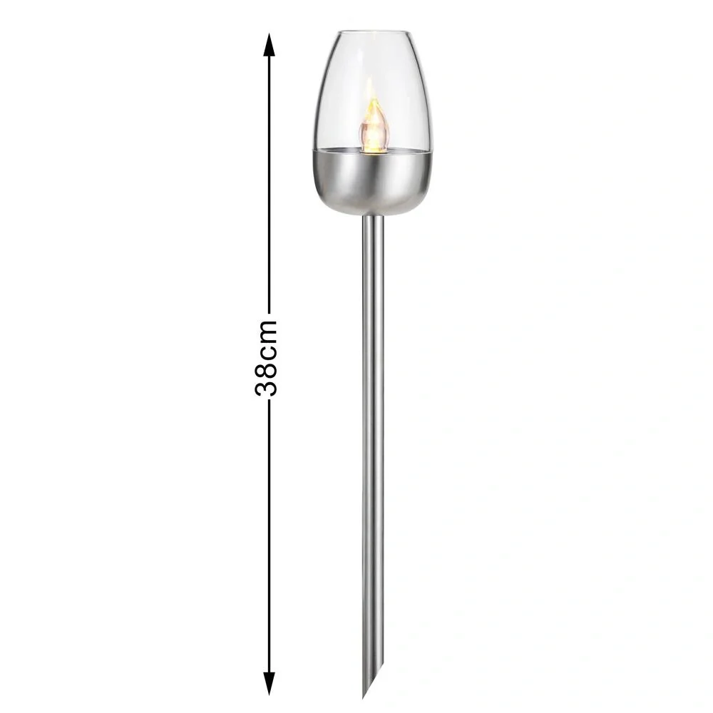 Solarleuchten 3er-Set Edelstahl 38cm - 3
