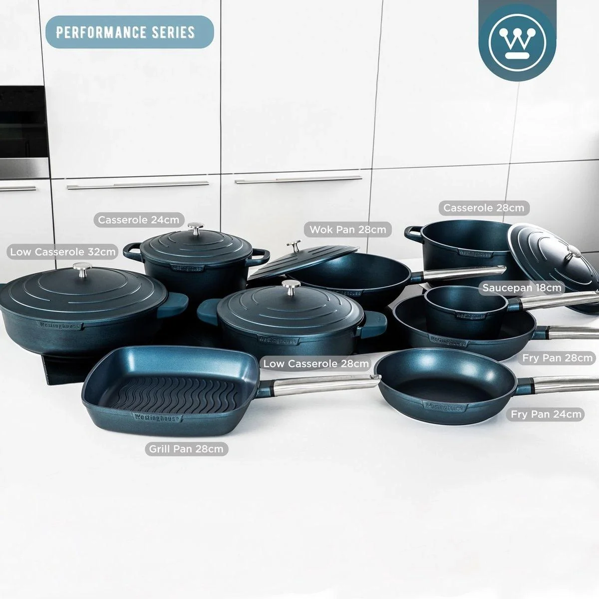 Performance Series Wokpfanne - Wok mit Deckel - 28 cm - Blau - 9