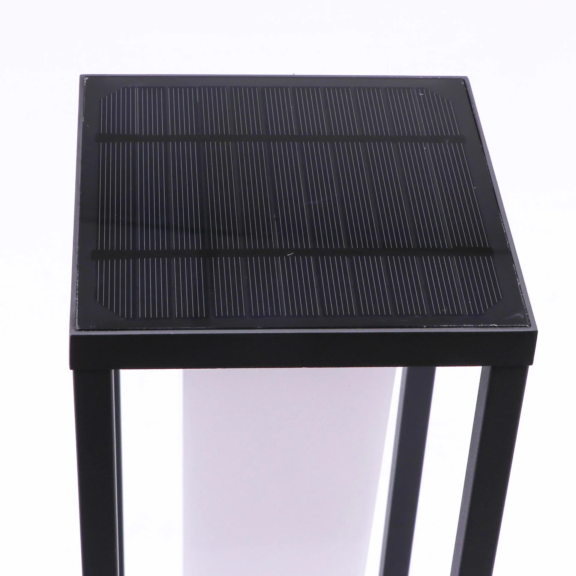 VT-66 Geführter Solar-Gartenmast - Sockel - Anthrazit - 3000K - 3