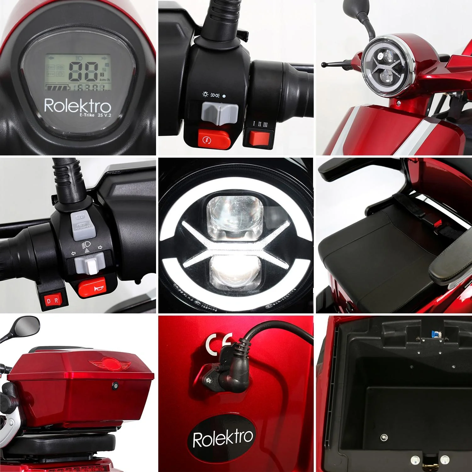 E-Trike 25 V.2, rot - 9