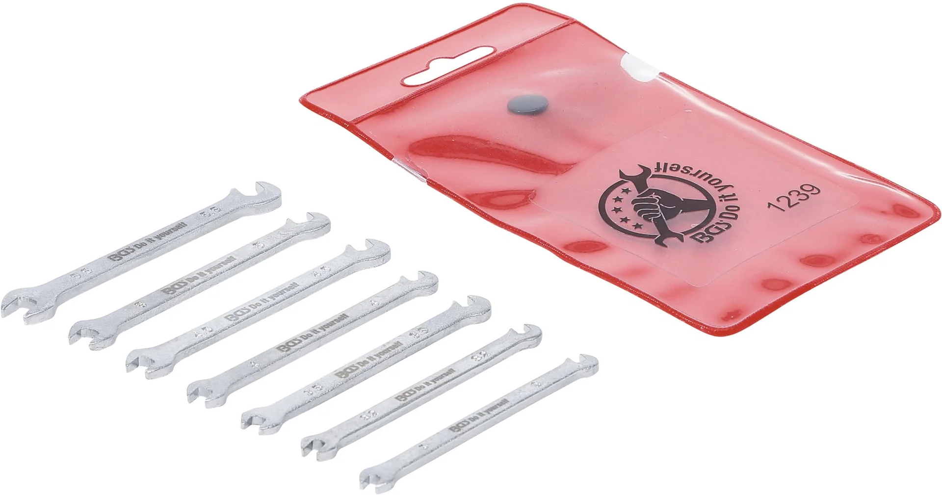 Doppel-Maulschlüssel-Set, Mini, 7-teilig - 3