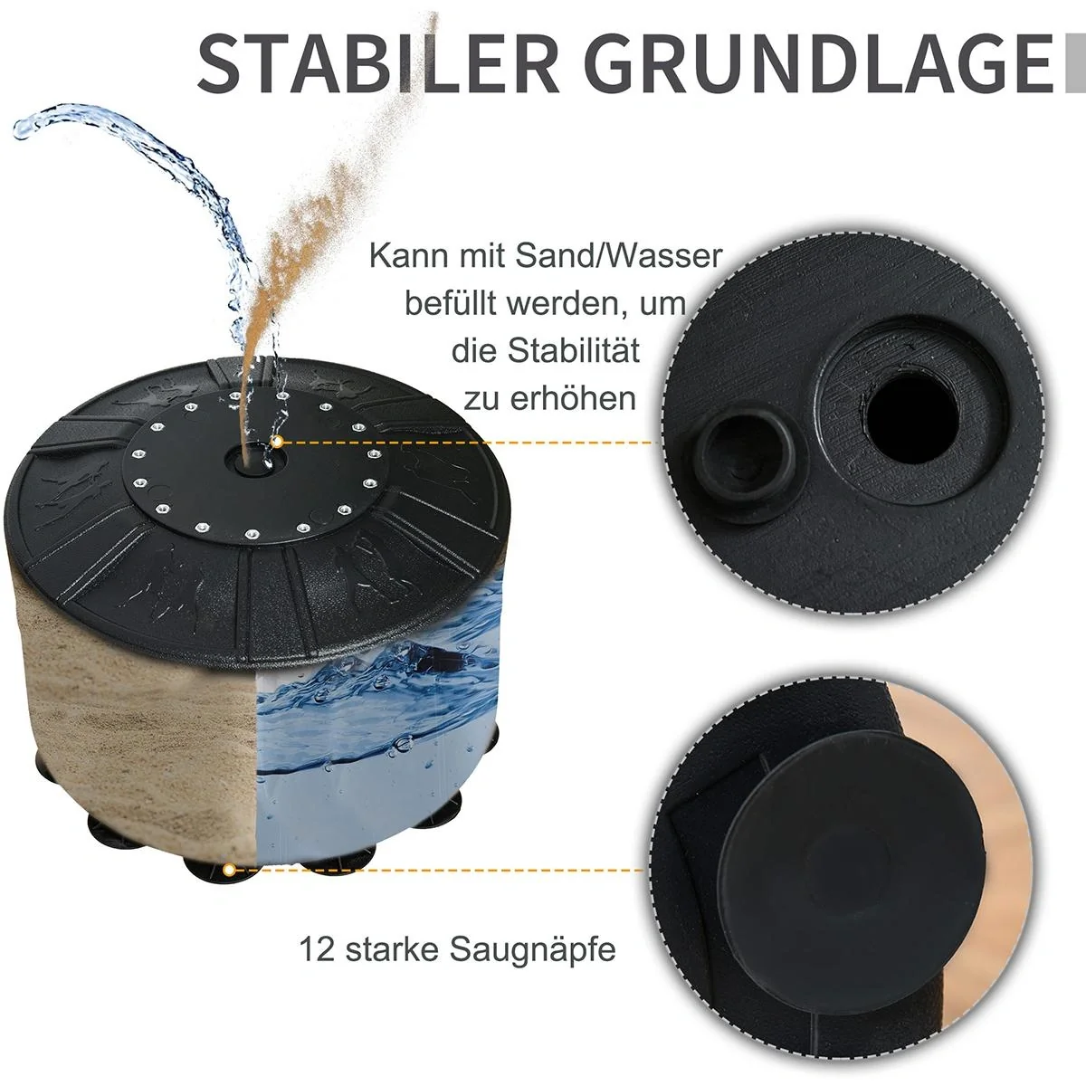Standboxsack schwarz - 1
