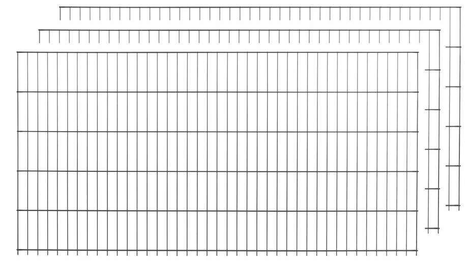 Stabmattenset anthrazit 3 Stück  a 75cm x 200cm - 3
