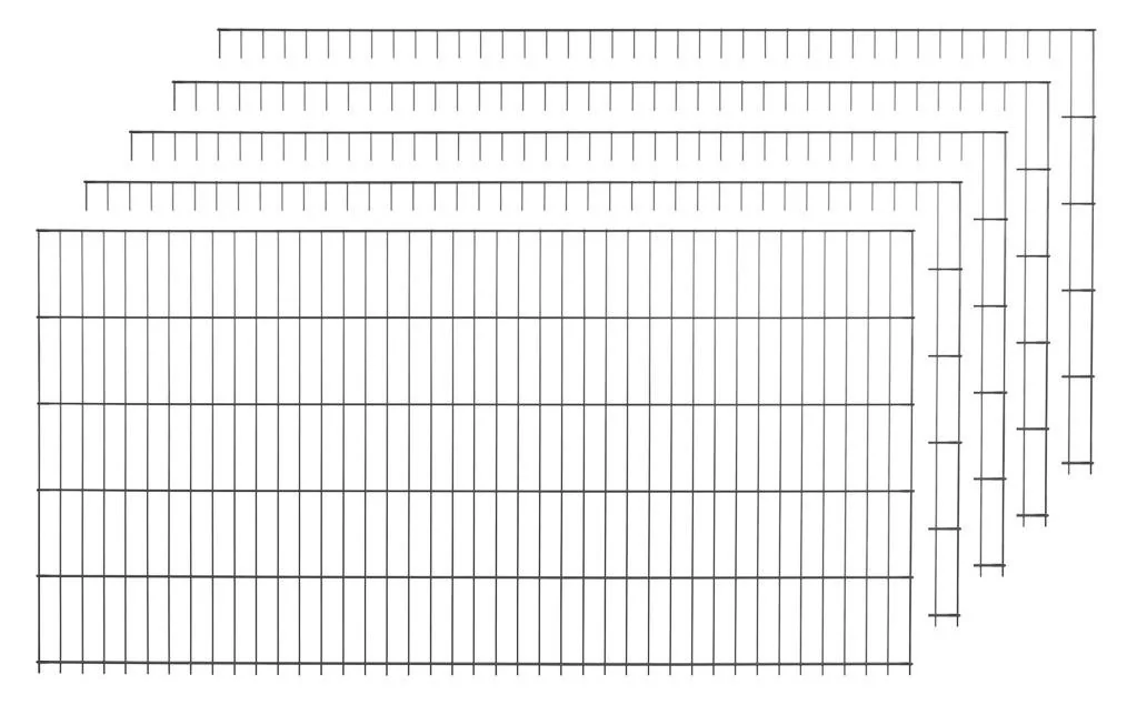 Stabmattenset anthrazit 5 Stück  a 75cm x 200cm - 4