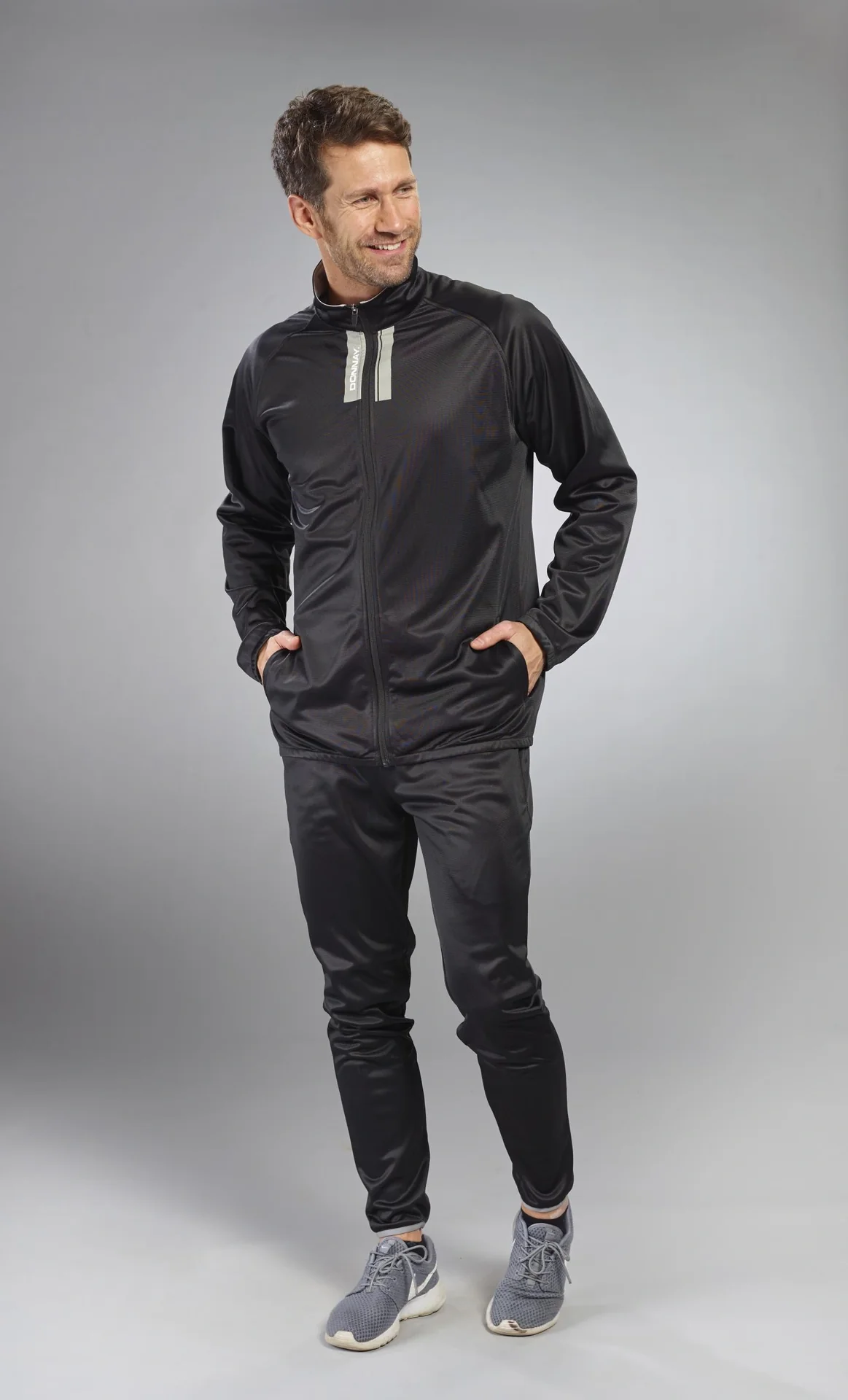 Trainingsanzug, 2-teilig, schwarz/grau, Gr. 2XL - 10