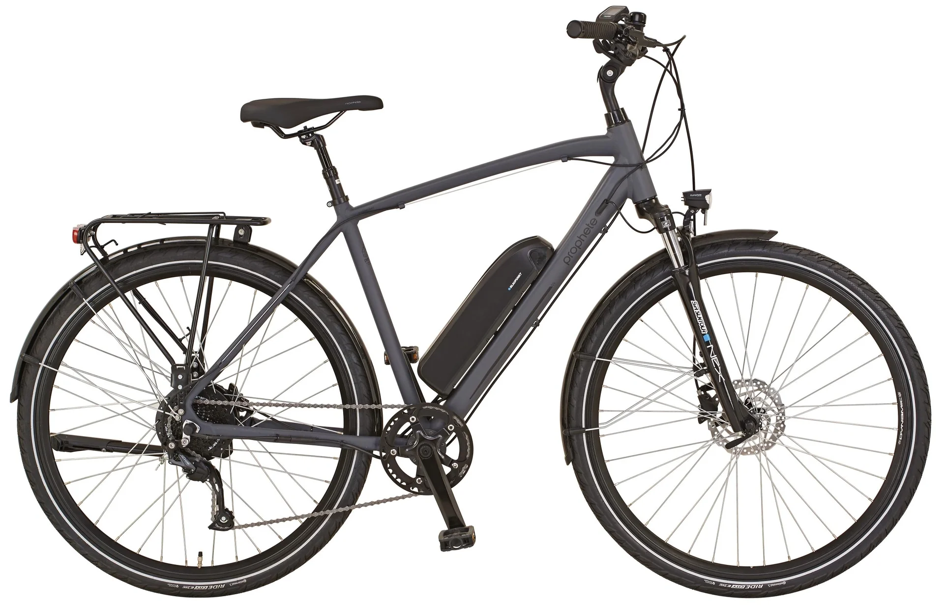 Herren Trekking E-Bike 28 Zoll, Rahmenhöhe 52 cm, 8-Gang Kettenschaltung, grau, ENTDECKER 20.EST.10 - 7