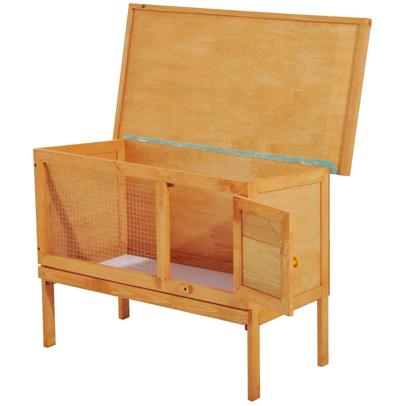 Hasenstall Kaninchenstall Holz 90x45x65cm - 8