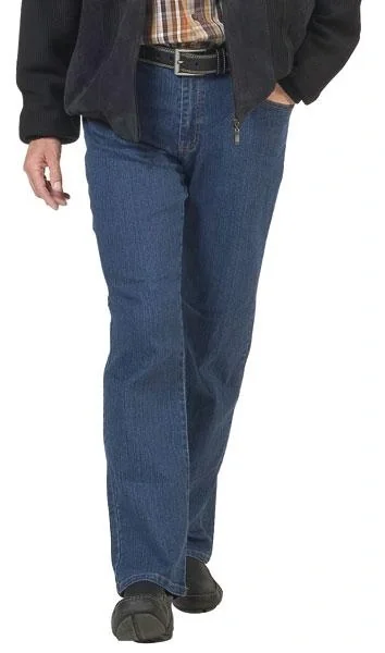 5 Pocket Stretch Jeans, Farbe blau, Gr. 60 - 4
