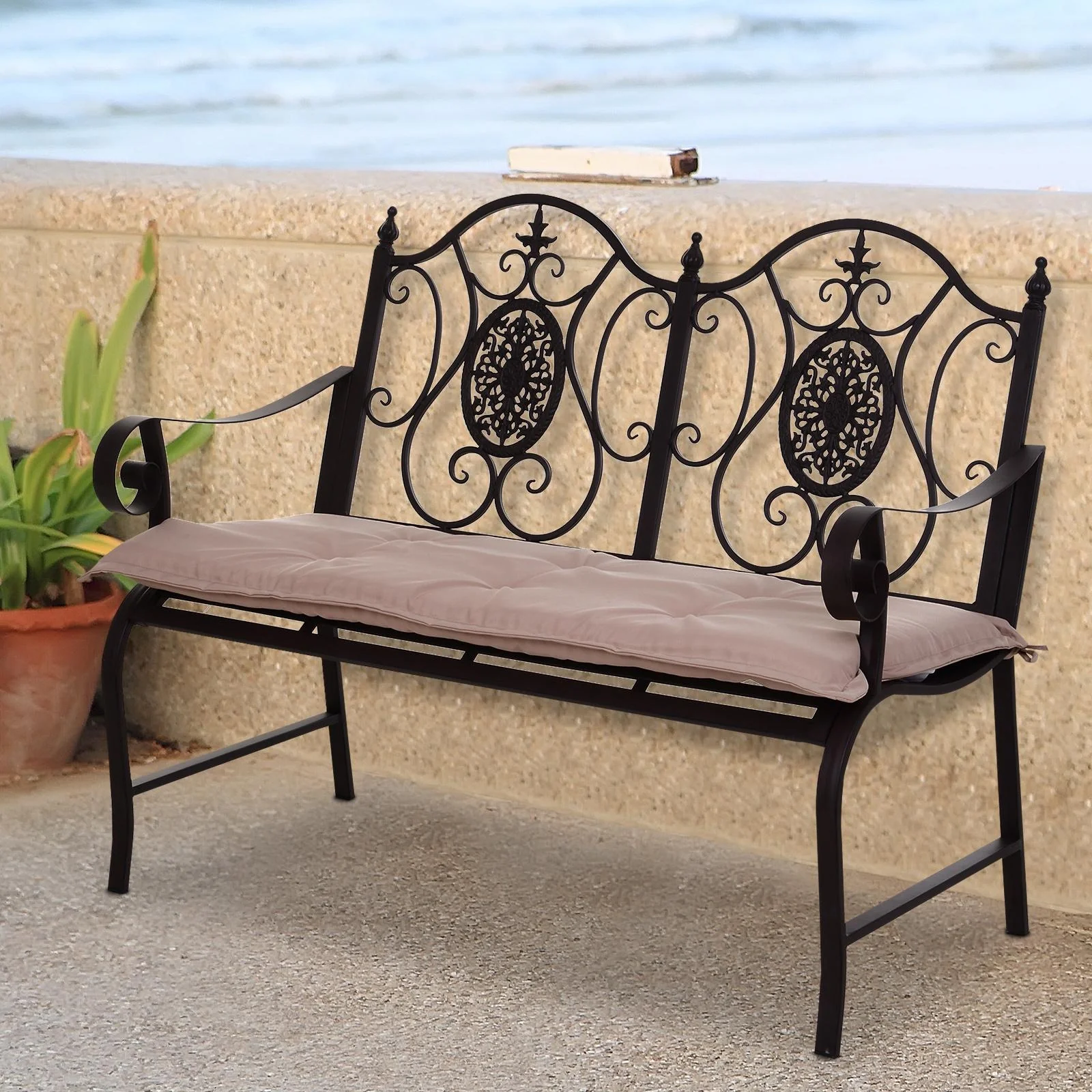 Sofakissenset 2-teilig, Polyester beige - 9