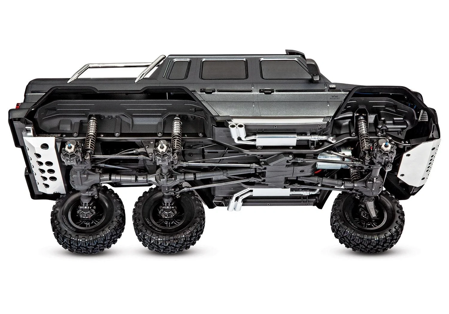 Mercedes-Benz G63 AMG 6x6 RTR ohne Akku/Lader inkl. Licht 1/10 6WD Scale-Crawler Brushed silber - 9