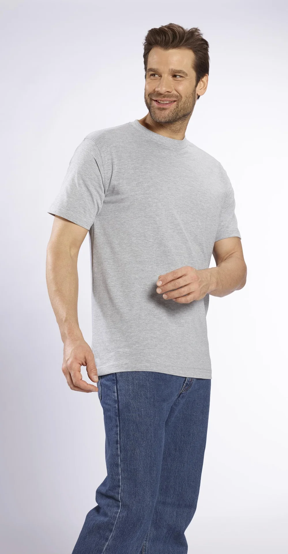 Big Size T-Shirt, silbergrau Gr.M - 3
