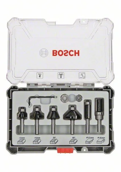 Rand- und Kantenfräser-Set, 8 mm Schaft, 6-teilig - 2