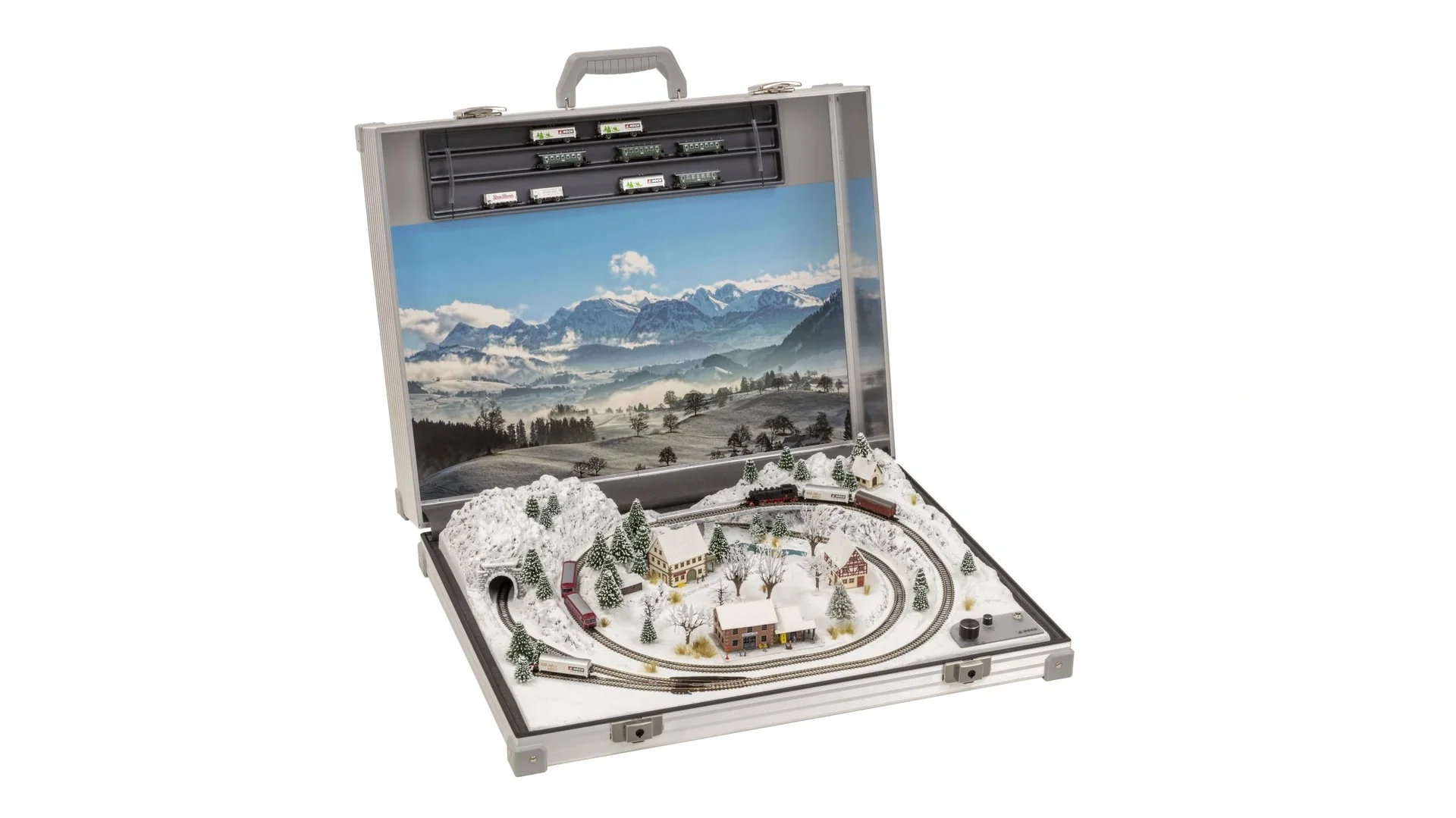 Modellbahnkoffer St. Anton , mit Märklin® mini-club Gleisen - 1